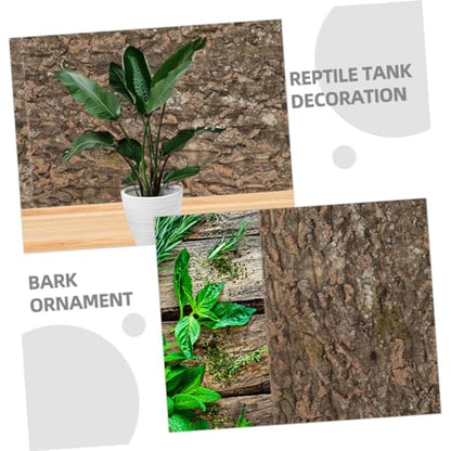 Abaodam Cork Bark Reptile Background for Terrarium Decor Natural Habitat Mat for Gecko Tank Climbing Surface Enhances Visual Depth and Water Quality Safety