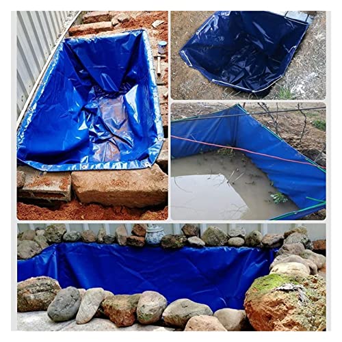 PVC Outdoor Fish Pond with Drain Valve - Temporary Holding Tank for Koi, Turtles & Saltwater Fish - Durable Canvas Water Storage Pool for Aquatic Life - size: 0.8x0.8x0.5m