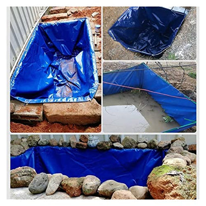 PVC Outdoor Fish Pond with Drain Valve - Temporary Holding Tank for Koi, Turtles & Saltwater Fish - Durable Canvas Water Storage Pool for Aquatic Life - size: 0.8x0.8x0.5m