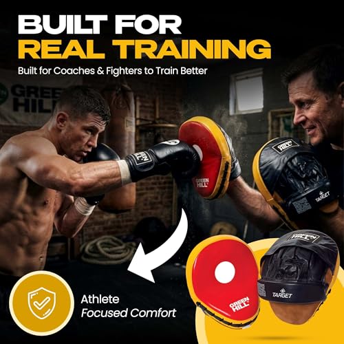 Green Hill Focus Mitts Boxing Pads - color: RED/YELLOW/BLACK