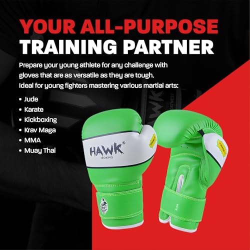 Kids Boxing Gloves for Kids Children Youth Punching Bag Kickboxing Muay Thai Mitts MMA Training Sparring Gloves - color: Green, size: 4 oz