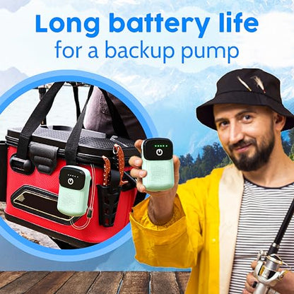 XPACK fish tank air pump - Battery Powered Aquarium Air Pump - Portable Aerator for the transfer of live fish, outdoor fishing endeavors, travel purposes, changing locations, preserving bait freshness