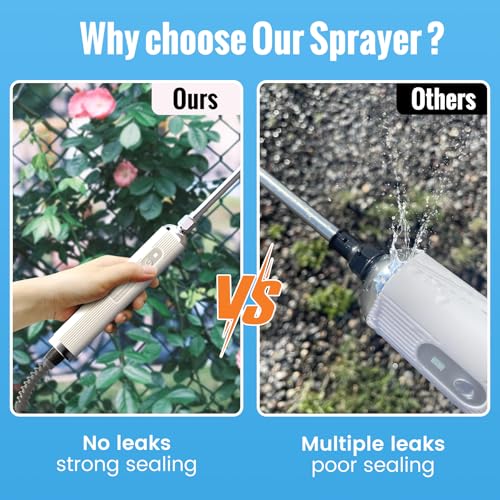 Sprayers in Lawn and Garden - 3.6 Gallon Battery Powered Sprayer with Pump, Telescopic Wand,Water Hose Nozzle - Portable Yard Sprayer for Weed Control, Fertilizing, Watering - color: Blue