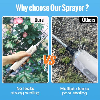 Sprayers in Lawn and Garden - 3.6 Gallon Battery Powered Sprayer with Pump, Telescopic Wand,Water Hose Nozzle - Portable Yard Sprayer for Weed Control, Fertilizing, Watering - color: Blue