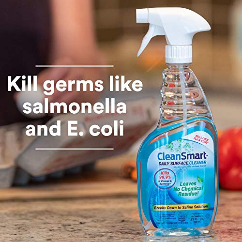 CleanSmart Daily Surface Cleaner and Pet-Safe Disinfectant, Kills 99.9% of Viruses, Bacteria, 23 ounce Bottle (Pack of 2) - size: 23 Fl Oz (Pack of 2)