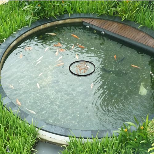 5 Pcs Fish Feeding Ring,Aquarium Floating Plant Rings Aquarium Floating Plant Barrier Foam Floating Plant Corral Aquarium Feeding Ring Round Feeding Ring for Fish Tank,Black