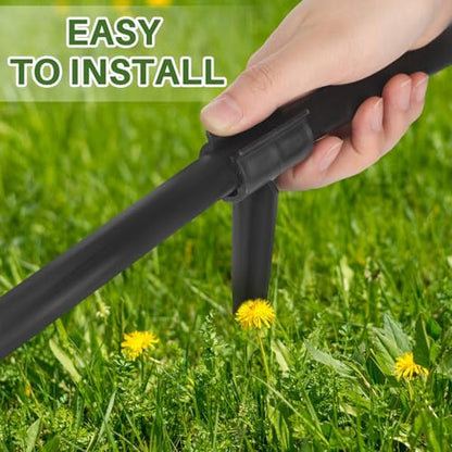 50 Pcs Irrigation Drip Support Stakes 1/2 Inch Tubing Hose Holder, Pipe Universal Drip Lines Tubing Hose for Gardening Patio Lawn Irrigation Growing