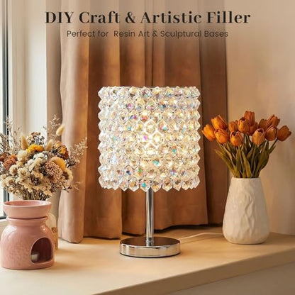 DomeStar 550PCS Bright Clear Vase Fillers, Small Acrylic Fake Ice Rocks Gems Crystals Diamonds Table Centerpiece Fish Tank Table Scatter Photography Props Display (0.4 * 0.6) - color: Bright Clear