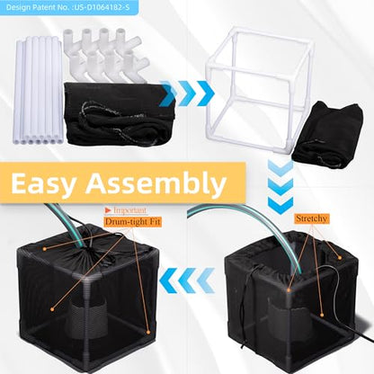Fineday Pond Filter, 7" Fine Mesh Water Pump Barrier Bag Box Basket - size: 7 inch