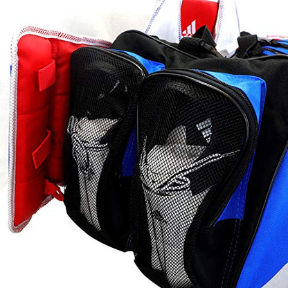 AAMA Martial Arts Taekwondo Sparring Gear Equipment Bag - color: Blue