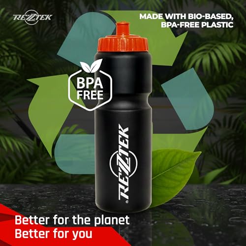 Hockey Water Bottle 25 oz with Short Spout – BIO-Based Plastic Bottle | Sports Water Bottle with Screw Cap – Squeeze Hockey Bottle for Rink, Gym & Field – Dishwasher Safe Water Bottle - style: Short Spout
