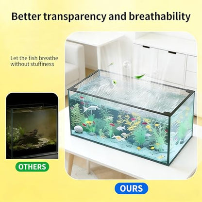 Magnetic Aquarium Anti-Jumping Mesh Net, Aquarium Lid Fish Tank Top Cover Hood Jump Cover Adjustable DIY Mesh Lid(90cm x 40cm) - size: 90cm x 40cm