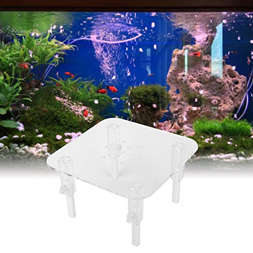 Protein Skimmer Stand Clear Protein Separator Bracket Adjustable Height | Acrylic Bracket Heightening Accessories for Aquarium Fish Tank - size: Small