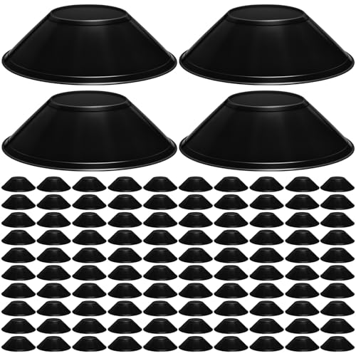 100 Pcs Mini Soccer Cones for Sport Agility Disc Cones Soccer Training for Agility Drills Sports Football - color: Black