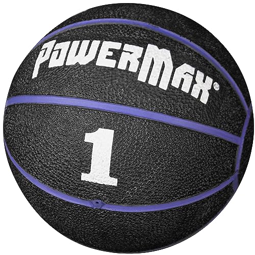 Gill Athletics PowerMax Weighted Rubber Medicine Ball - Weighted Exercise Ball, Medicine Balls for Exercise, Wall Ball or Slam Ball for Strength Training, Indoor/Outdoor Workout Ball - style: 1K