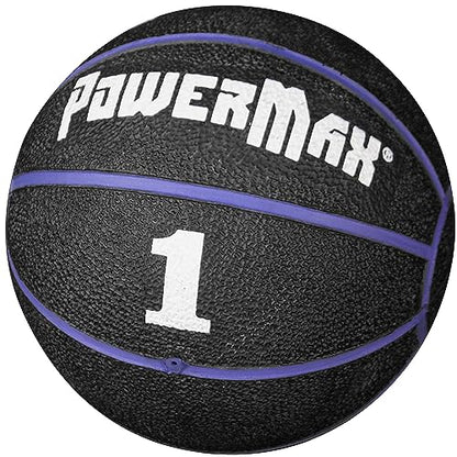 Gill Athletics PowerMax Weighted Rubber Medicine Ball - Weighted Exercise Ball, Medicine Balls for Exercise, Wall Ball or Slam Ball for Strength Training, Indoor/Outdoor Workout Ball - style: 1K