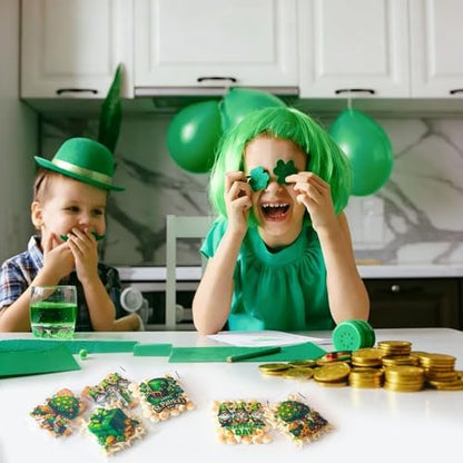 ZYLOP Self-Sealing St Patricks Cellophane Goodie Bags - 4x4 Inch 200 PCS Plastic Self-Adhesive St Patricks Cookie Candy Treat Bags for Gifts Giving Shamrock Bags Holiday Candy Bags Wrap, 4 Style - color: St. Patricks 200pcs