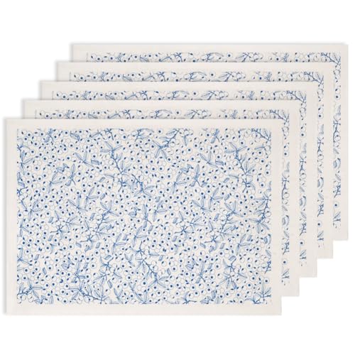 SUPERDANT 5PCS Blueberry Underglaze Paper Transfer Fruit Plants Transfer Papers for Clay Ceramic Porcelain Under Glaze Transfers for Pottery Enamel Decals Blue Underglaze Decal Handcrafted Gifts - style: Blueberries