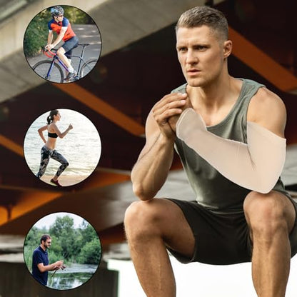 2 Pairs Protective Arm Sleeve for Thin Skin Elderly Skin Tear and Bruise, Protection Sleeves for Men and Women