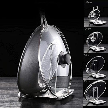Pan Lid Holder Progressive Lid and Spoon Rest Shelf 304 Stainless Steel Pan Lid Organizer Kitchen Decor Tool