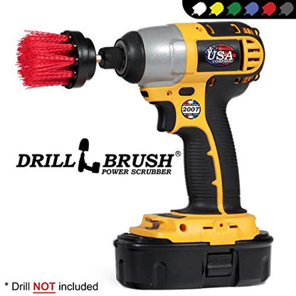 Outdoor Cleaning Brushes - Stiff Bristle Deck Scrubbing Brush - Siding | Concrete Scrub Brush - Bird Baths Cleaning Tool - Garden Statues Cleaning Equipment - Granite Headstone Restoration Brush - color: Red