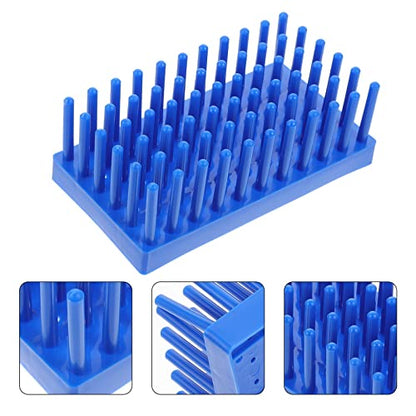 ULTECHNOVO 1pc Plastic Test Tube Stand Laboratory Test Tube Rack Drying Rack Blue Glass Plate Strong Lightweight Easy to Store