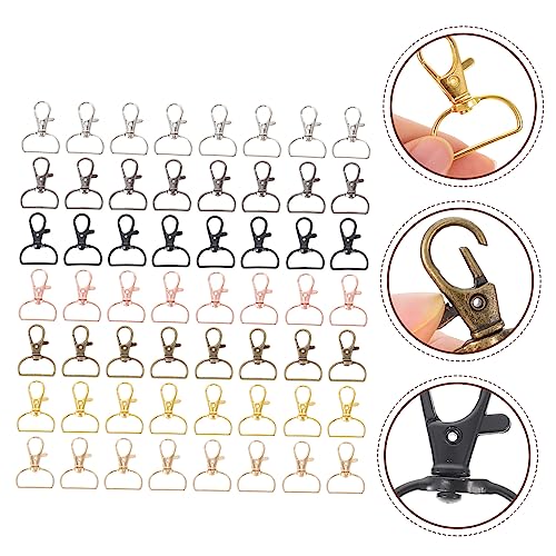 Veemoon 70PCS D Swivel Clasp Keychain Set for DIY Jewelry Making Heavy Duty Lobster Snap Clips for Bags and Lanyards for Organizing Keys and Accessories
