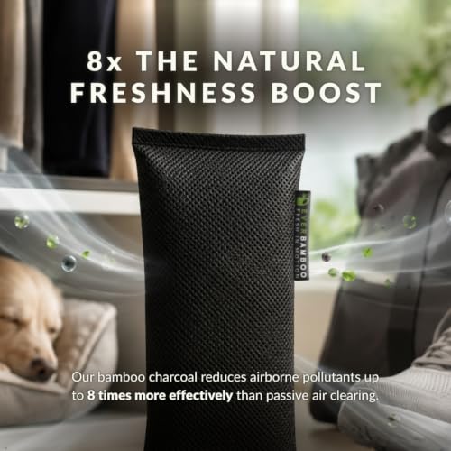Ever Bamboo Hockey Gear Deodorizer Bag Set w/Bamboo Charcoal (4 x 50 g, 4-Pack)