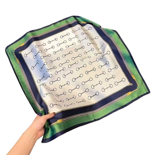Square Silk Scarf Women Shawl Headbands Small Soft Neckkerchief Cat Print Bandana Satin Hijab Scarves - color: 17