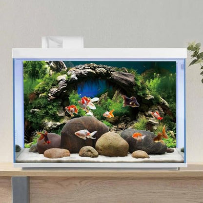 36x18 in Arch Stone Aquarium Backdrop Aquatic Plant Fish Tank Background - size: 36x18in/90x45cm