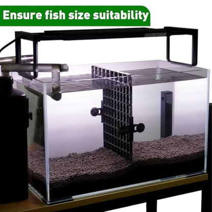 LINLAN 8 Pieces 11.8x11.8in (30X30cm) Aquarium Grid Plastic, Fish Tank Divider, Egg Crate for DIY Filtration and Bottom Protection in Aquascaping(White-No Accessories) - size: L 8Pcs