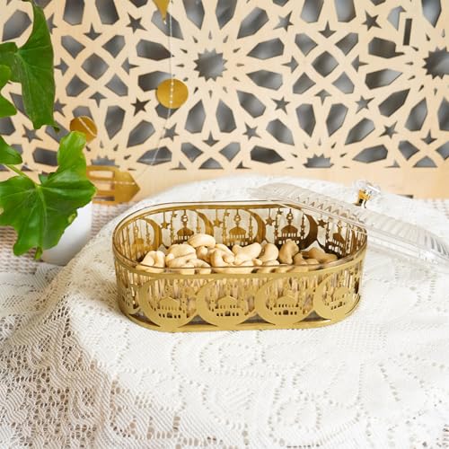 Middle Eastern Snacks Tray Ramadans Dessert Candy Storage Box Food Serving Plate Muslims Holiday Desktop Decoration