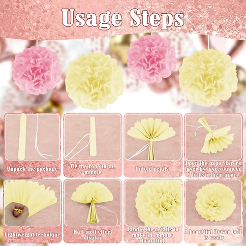 Rose Gold Happy Birthday Party Decorations, Happy Birthday Banner, Rose Gold Heart Star Foil Confetti Balloons and Pink Balloons Party Decorations Kit for Girls Women Princess - style: Rose Gold
