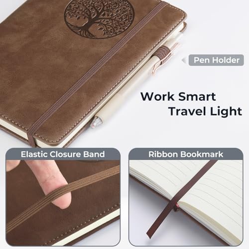 Journal 6 - Writing Notebook for Work & Travel, Women & Men | Press Soft. Smart Work. - color: Brown