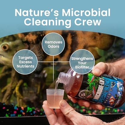 MICROBE-LIFT Special Blend Aquarium Water Care Treatment, Cleaner & Clarifier for Fresh and Saltwater Fish Tanks, Reduces Maintenance & Helps with Aquarium Algae Control and Odor, 16 Ounces (SBH16) - size: 16 ounces