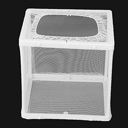 Aquarium Fish Breeder Box Isolation Hatchery with Detachable Frame Locking Feet and Powerful Suction Cup for Fish Fry Hatching Pairing Reproduction and Tank Separation (S)