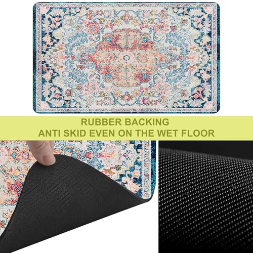 Cat Food Mat Pet Feeding Mats Dog Bowls Mat Cat Water Mat 12x20 Inch Boho4 - color: Bohemia Style 04