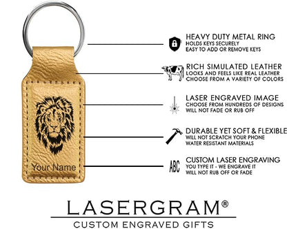 LaserGram Rectangle Keychain, Allah 2, Personalized Engraving Included (Gold) - color: Gold
