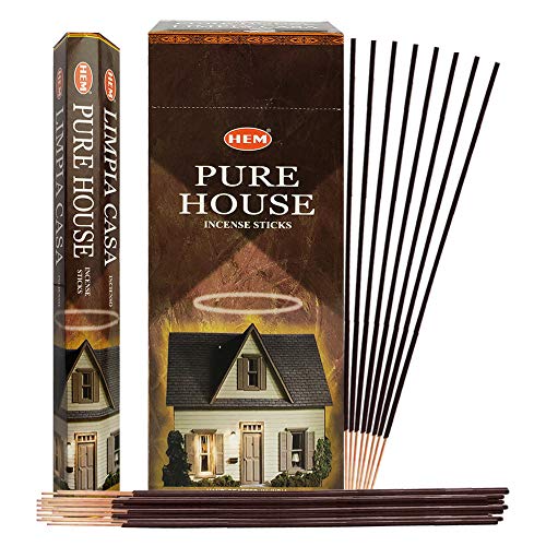 Pure House Incense Sticks and Incense Stick Holder Bundle Insence Insense Hem Incense Sticks - color: Pure House