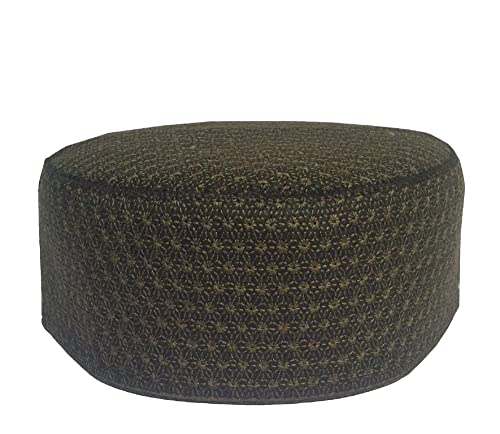 Kufi Men's Unisex Caps Muslim Men Prayer Cap Ramadaan Caps Eid Kufis Handmade Namaz Hat Beanie - color: Dark Green, size: Large