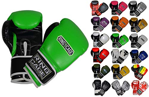 Gym Training Stand-Up Boxing Gloves - color: Neon Green, size: Regular weighs 12oz