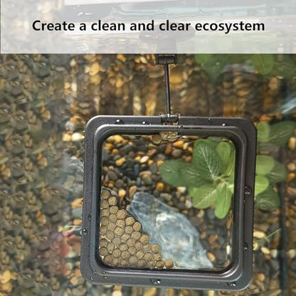 FREESEA Fish Feeding Ring for Aquarium: Square Betta Floating Feeding Ring for Fish Tank - size: Square