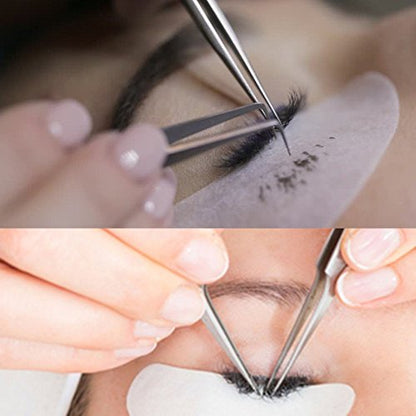 Professional Tweezers Set - FEITA Precision Tweezers with Travel Case - Stainless Steel Tweezers for Plucking, Watchmakers, Jewelry, Electronic, Craft (Silver 7Pcs) - color: Silver Tweezers - 7pcs