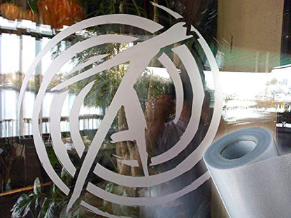 VViViD Frosted Matte Etched Adhesive Craft Window Vinyl Roll (36" x 48", Frosted White) - color: Frosted White, size: 36" x 48"