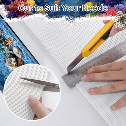 12 x 30 Inch Fish Tank Pad, 6mm Aquarium Leveling Mat, White | Water-Resistant Surface, Easy to Cut, Helps Cushion the Tank Base, Suitable for Aquariums and Terrariums - color: White, size: 12 x 30in