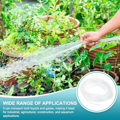 uxcell Clear PVC Tubing, 1.7mm ID x 2.7mm OD - 15ft PVC Tube Lightweight Vinyl Hose, Transparent Flexible Plastic Water Tubing for Air Oil Water Transfer Aquarium Irrigation - size: 1.7mm ID x 2.7mm OD