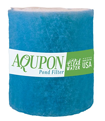 Koi Pond Filter Media Pad - Cut to Fit Roll (Dye-Free/Blue Bonded) - 1.25 Inch Thickness (12 ft, Blue) - color: Blue, size: 12 ft