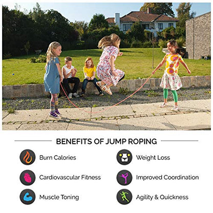 JUSDO 8 Pack Adjustable PVC Jump Rope for Cardio Fitness - Versatile Jump Rope for Both Kids and Adults Women Men Christmas Gift - Great for Exercise,9 Feet