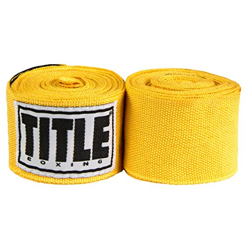 Title Boxing Elastic Mexican Hand Wrap, Gold, 180"