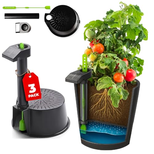 Self Watering Planter Insert w/LifeTested Technology, Water Reservoir & Level Indicator - Turn Any 5-Gal Bucket into a DIY, Portable Automatic Container Indoor-Outdoor Garden, 3-Pack - size: 3 Pack
